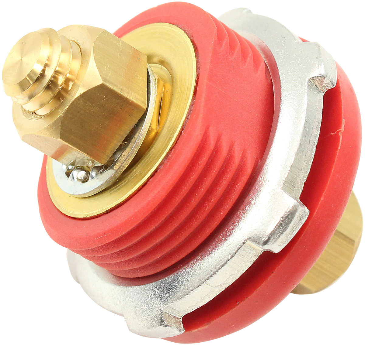 Thru Frame Electrical Bulkheadbattery Red Positive AF49-4046R - Aeroflow