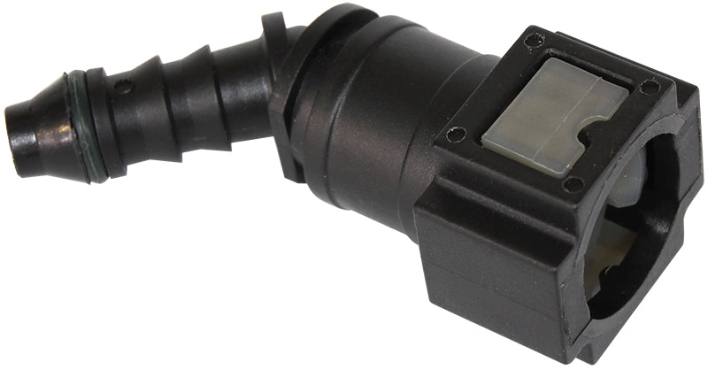 Push On 5/16" EFI Fitting To 5/16" / 7.94mm Barb 45 Degree AF49-7001 - Aeroflow
