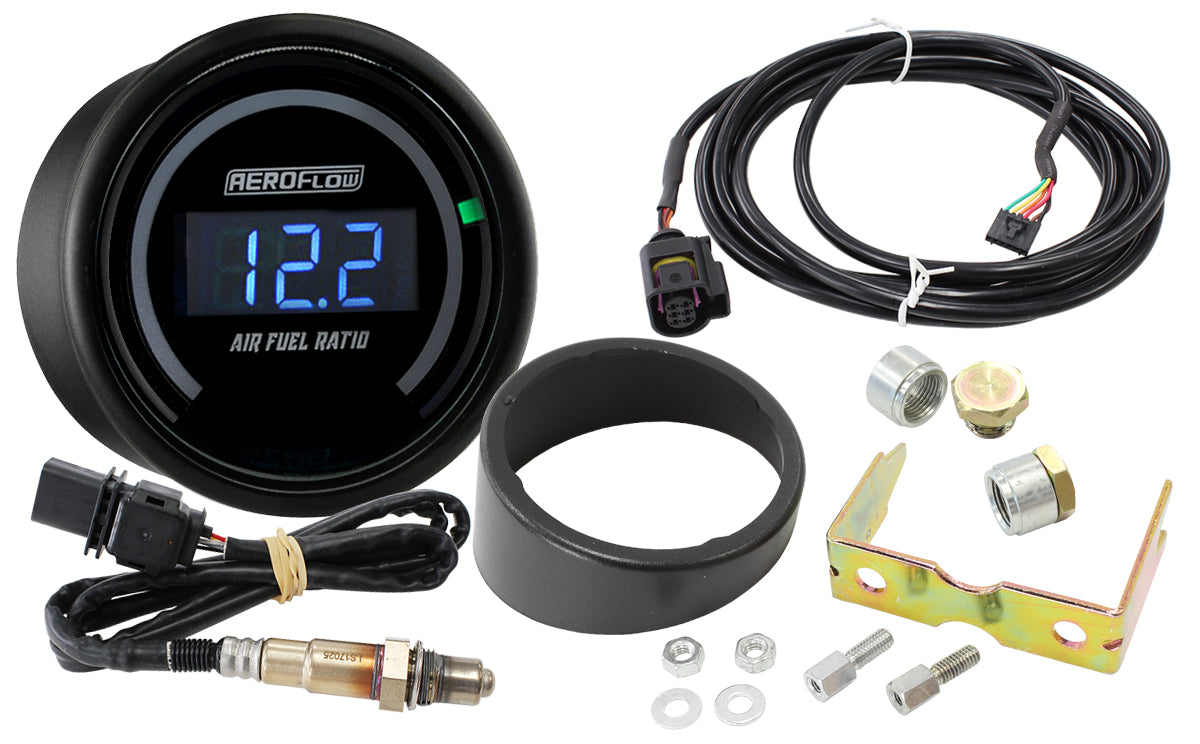 Air Fuel Ratio Gauge Kit Digital Wide Band Afr Sensor AF49-7500 - Aeroflow