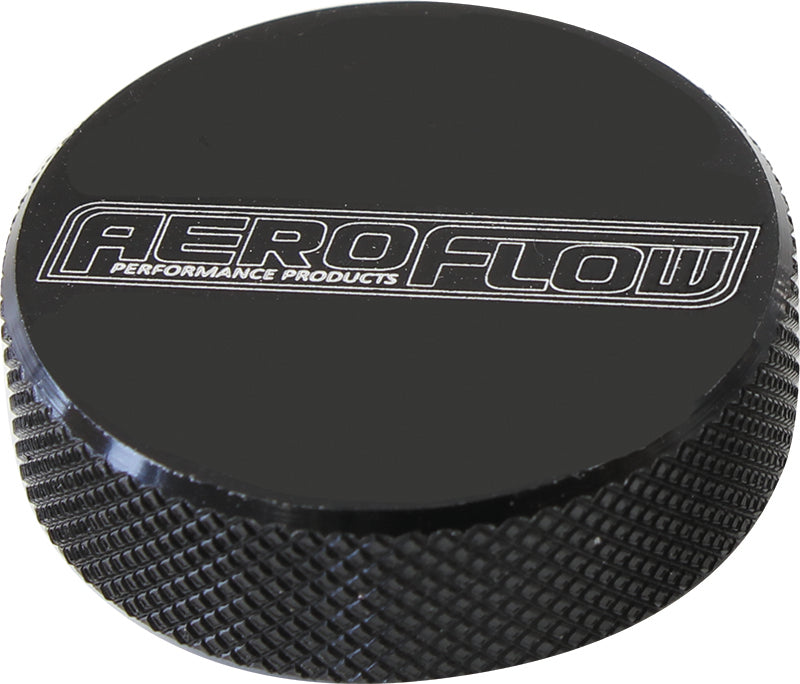 Tall Air Clean Nut 1/4" Black Female Thread 1/4" UNC AF55-1005BLK - Aeroflow