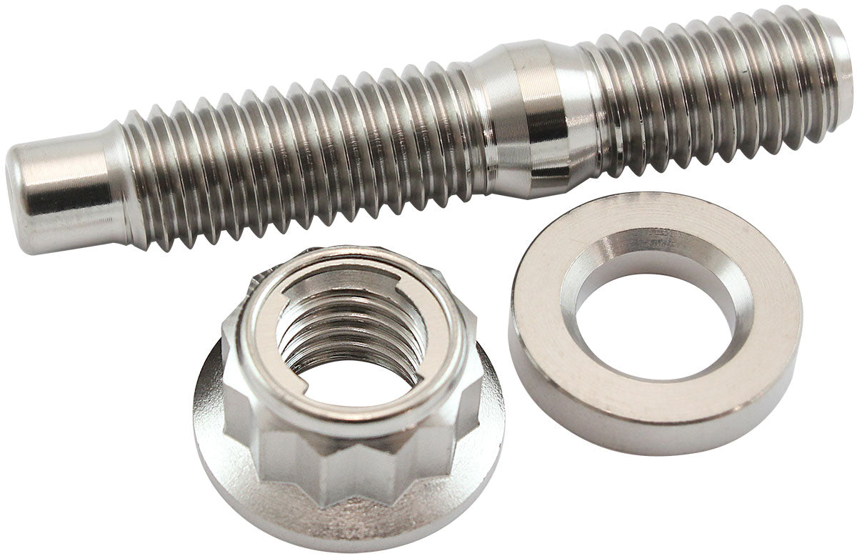 M8 Titanium Stud Locking Nut Kit M8 x 1.25mm Header Bolt AF55-2010 - Aeroflow