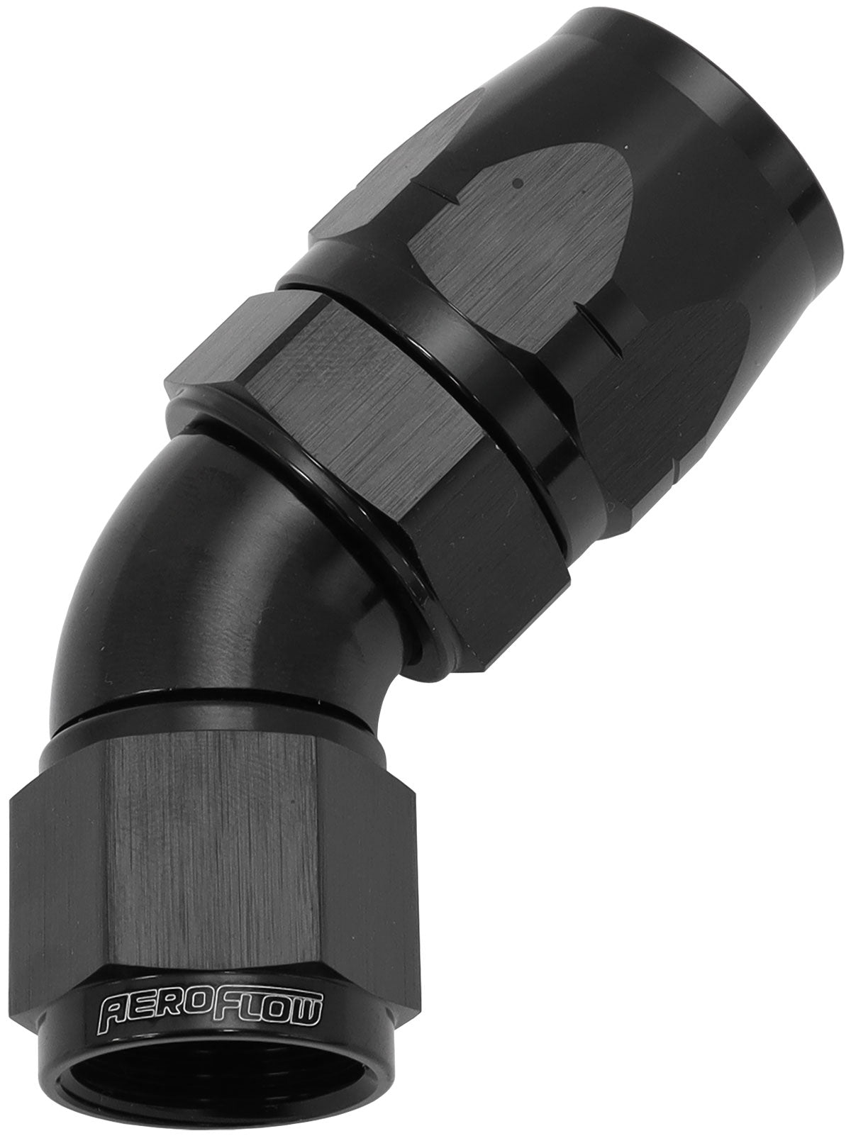 Stepped 45 Deg Hose End -12 Hosto -10AN Expander Hose End Bla AF552-12-10BLK - Aeroflow