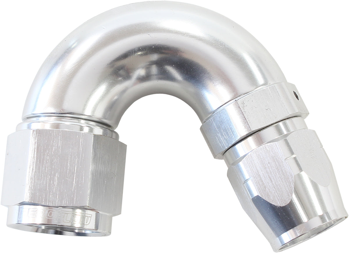 Stepped 150 Deg Hose End -6 Hosto -8AN Reducer Hose End Silve AF555-06-08S - Aeroflow