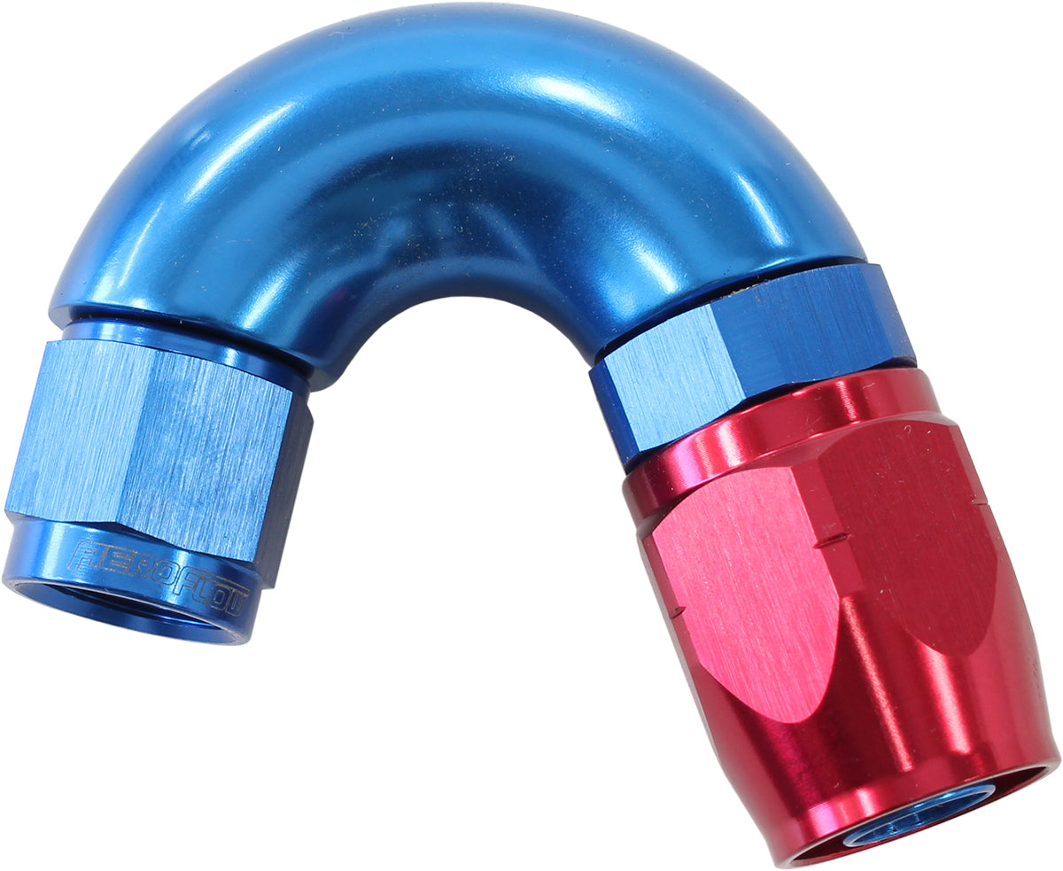 Stepped 150 Deg Hose End -8 Hosto -6AN Expander Hose End Blue AF555-08-06 - Aeroflow
