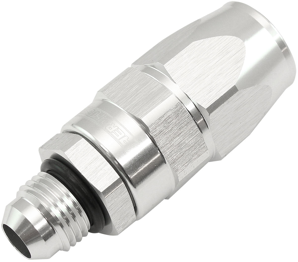 Male -6AN To -8AN Teflon Hose End Straight Male ORB Silver AF580-08-06DS - Aeroflow
