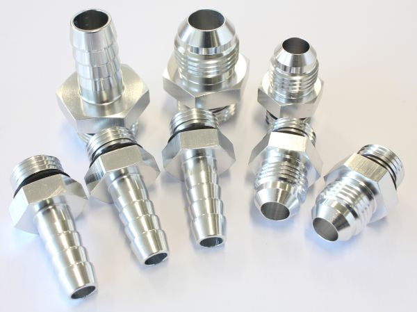 Surge Tank Fittings Silver Repl Kit Barb & AN Fitt AF59-1016S - Aeroflow