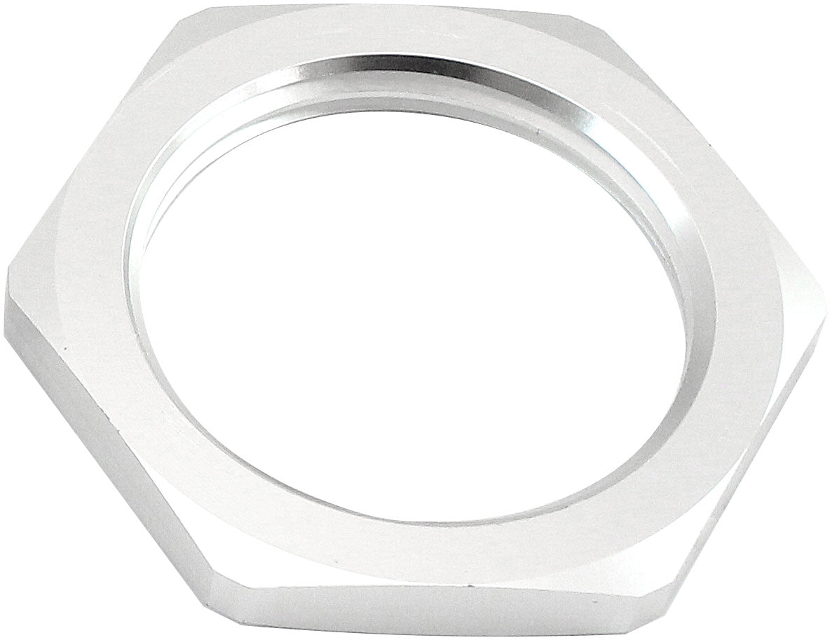 Replacement -6AN Jam Nut Full Flow Bulkhead Silver Half Nut AF59-924-06S - Aeroflow