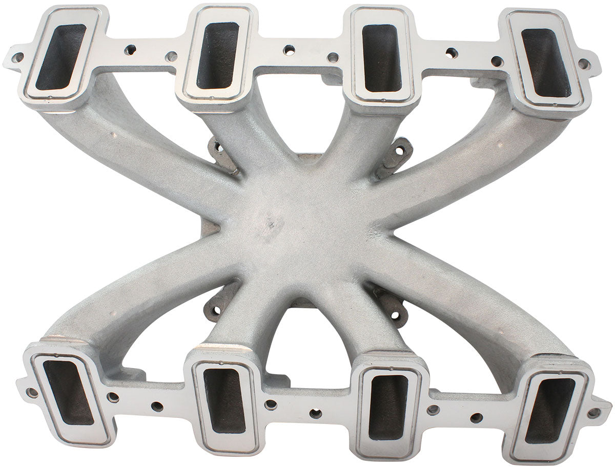 GM LS Carby Intake Manifold Cathedral Port Non-Efi LS1 LS2 Natural AF6040-5000 - Aeroflow