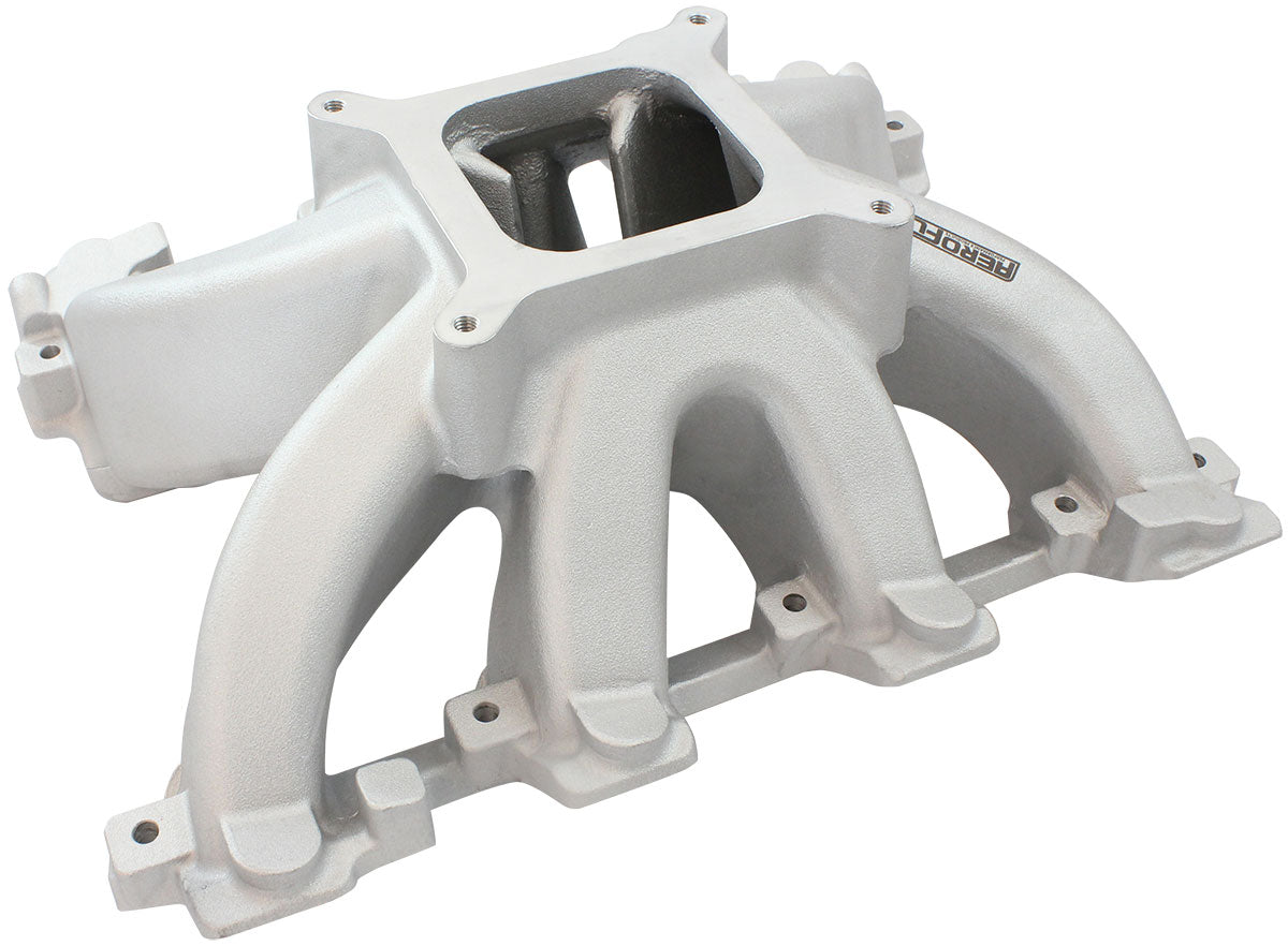GM LS Carby Hi Rise Intake Manifold Cathedral Non EFI LS1LS2 Natura - 6040-5000 AF6040-5005 - Aeroflow