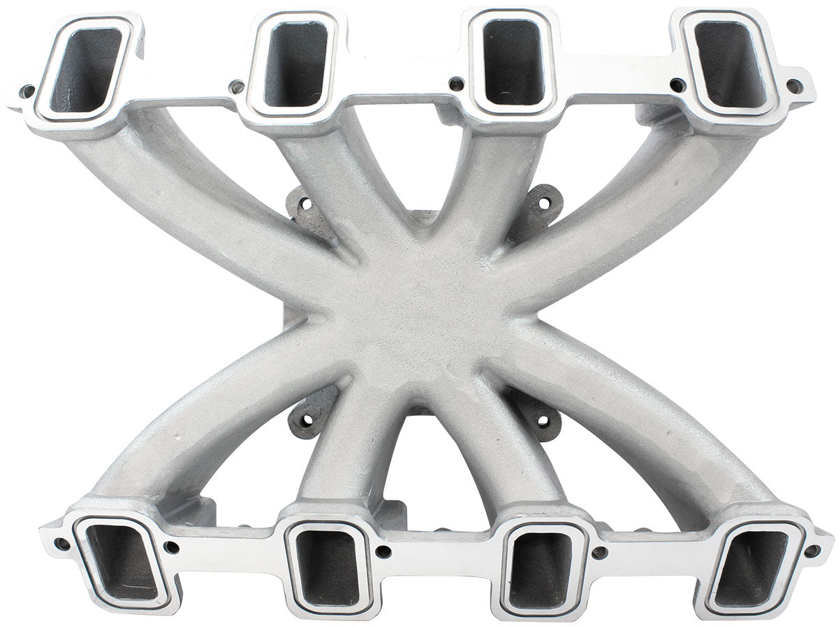 GM LS Carby Intake Manifold Rectangle Port Non-Efi LS3 Natural AF6040-6000 - Aeroflow
