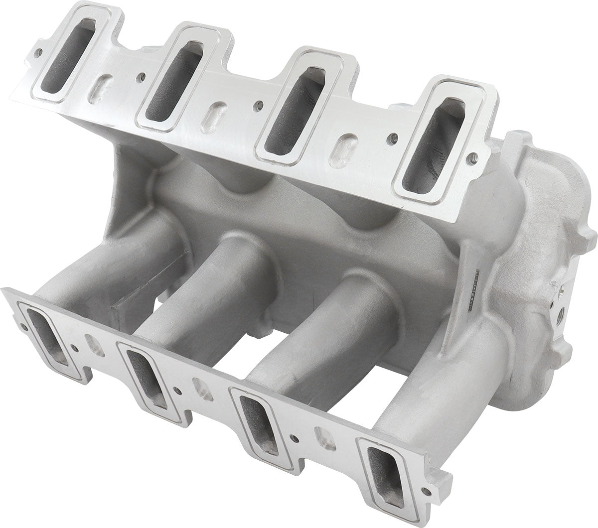 Hi Rise Non EFI GM LS Base Modular Intake Mani Cathedral Port Natural AF6079-5002 - Aeroflow