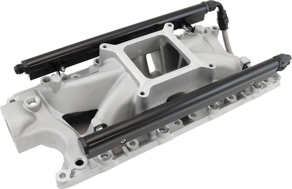SBF EFI Air Gap Intake Manifolsingle Plane Windsor Natural Ford 302 AF6090-2000 - Aeroflow