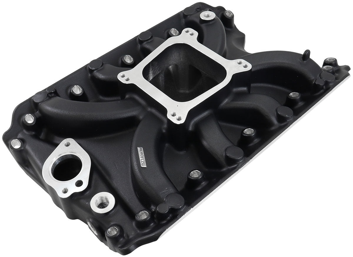 Holden 304 Vn Intake Manifold Single Plane Low Rise Black AF6200-4001 - Aeroflow