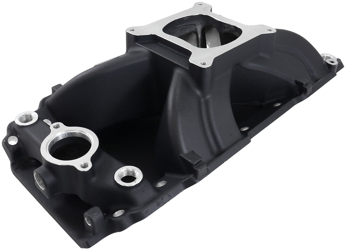 BBC Hi Rise Intake Manifold Single Plane Oval 454 Black AF6210-1002 - Aeroflow
