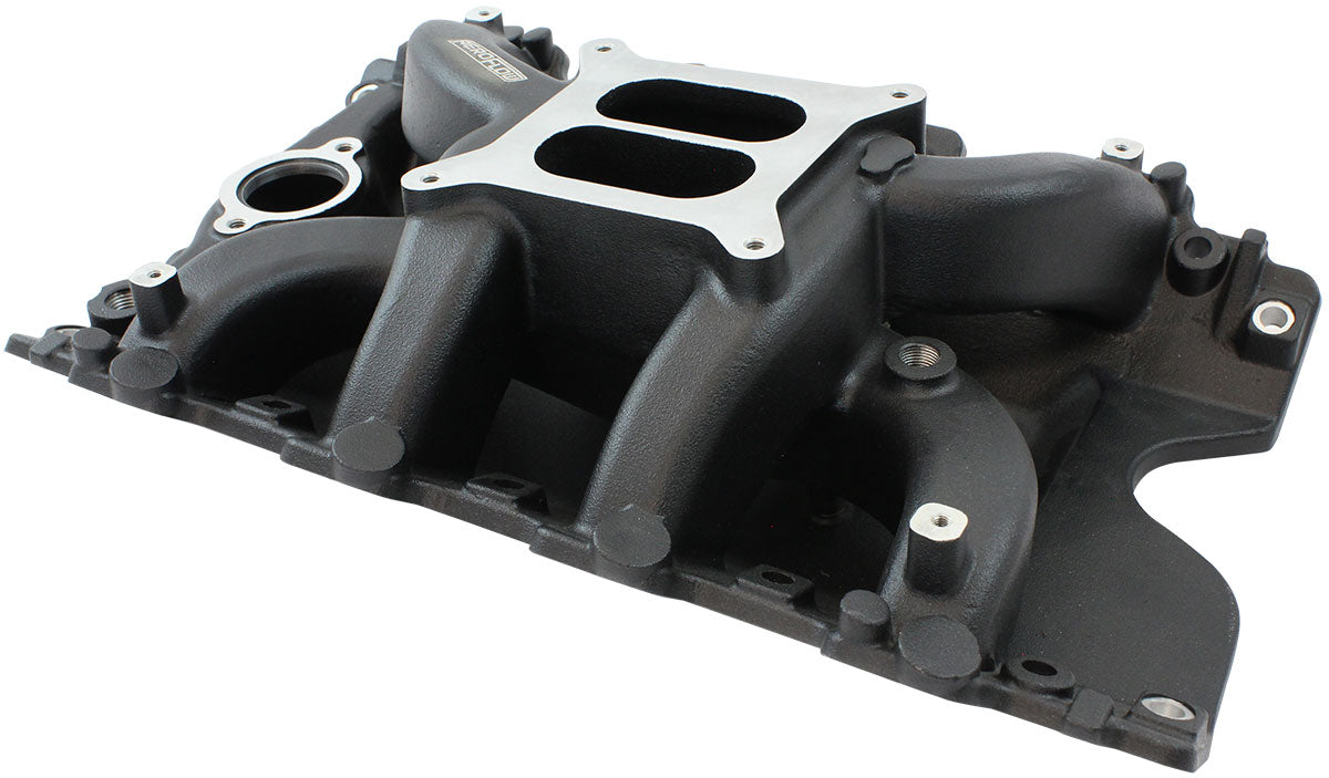Holden 304 Vn Intake Manifold Dual Plane Air Gap Black AF6210-4000 - Aeroflow