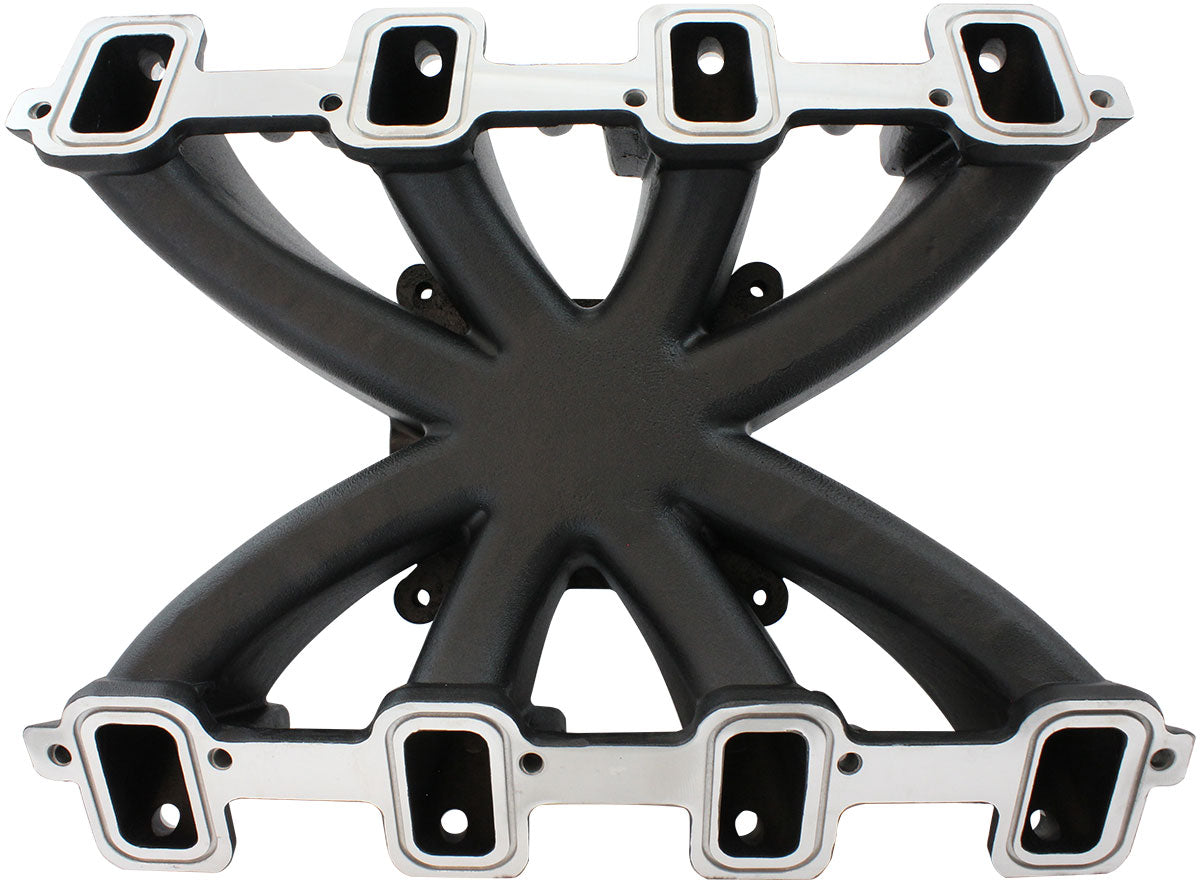 GM LS Carby Intake Manifold Rectangle Port EFI LS3 Black AF6250-6000 - Aeroflow