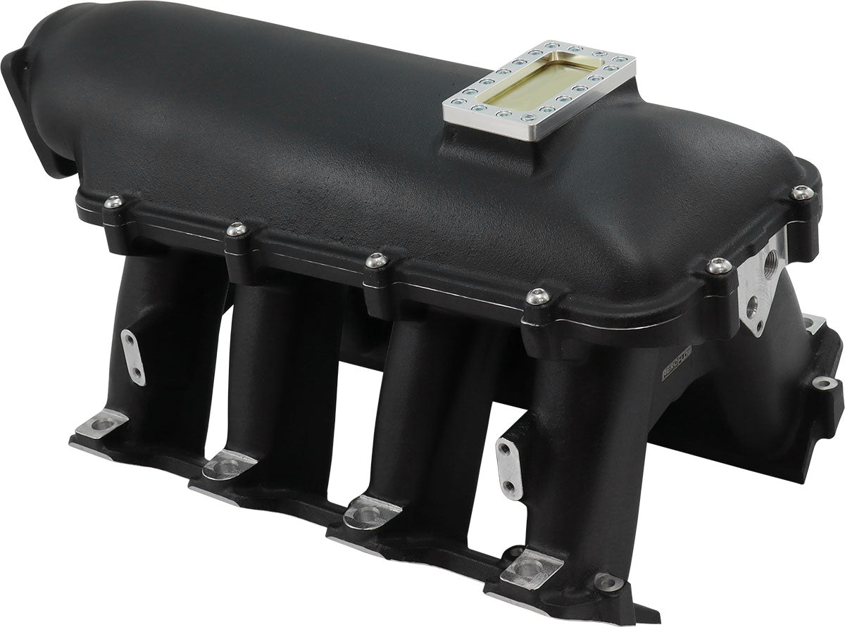 GM LS Modular Intake Manifold Cathedral Port Hi Rise EFI Black AF6263-5001 - Aeroflow