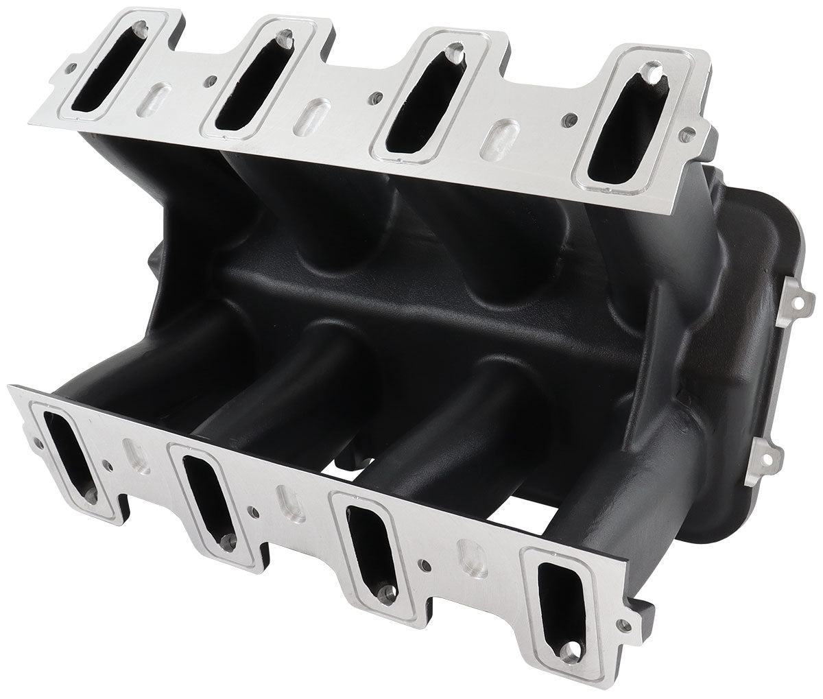 Hi Rise EFI GM LS Base Intake Modular Manifold Cathedral Port Black AF6279-5003 - Aeroflow