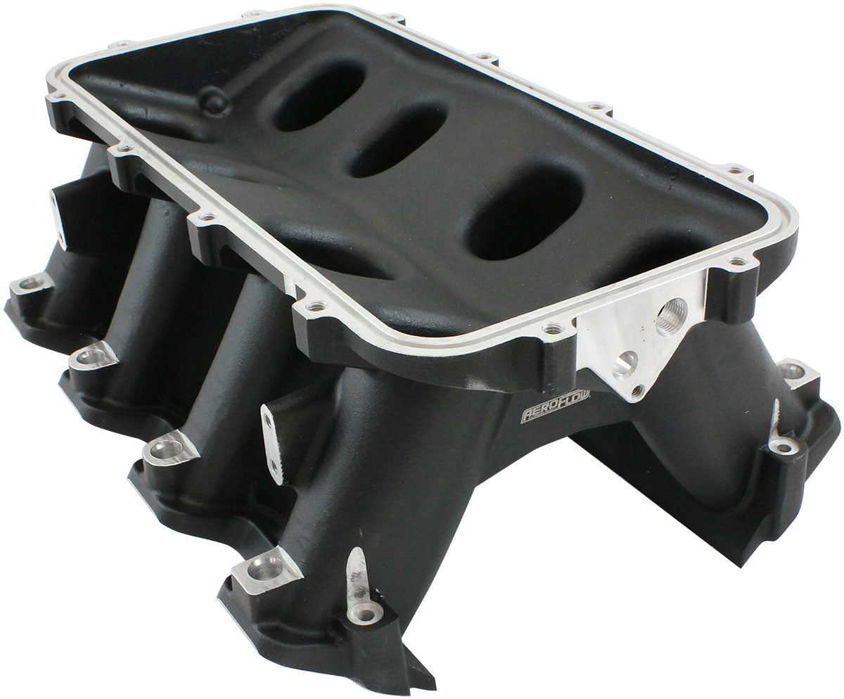 Hi Rise EFI GM LS Base Intake Modular Manifold Rectangle Port Black AF6279-6004 - Aeroflow
