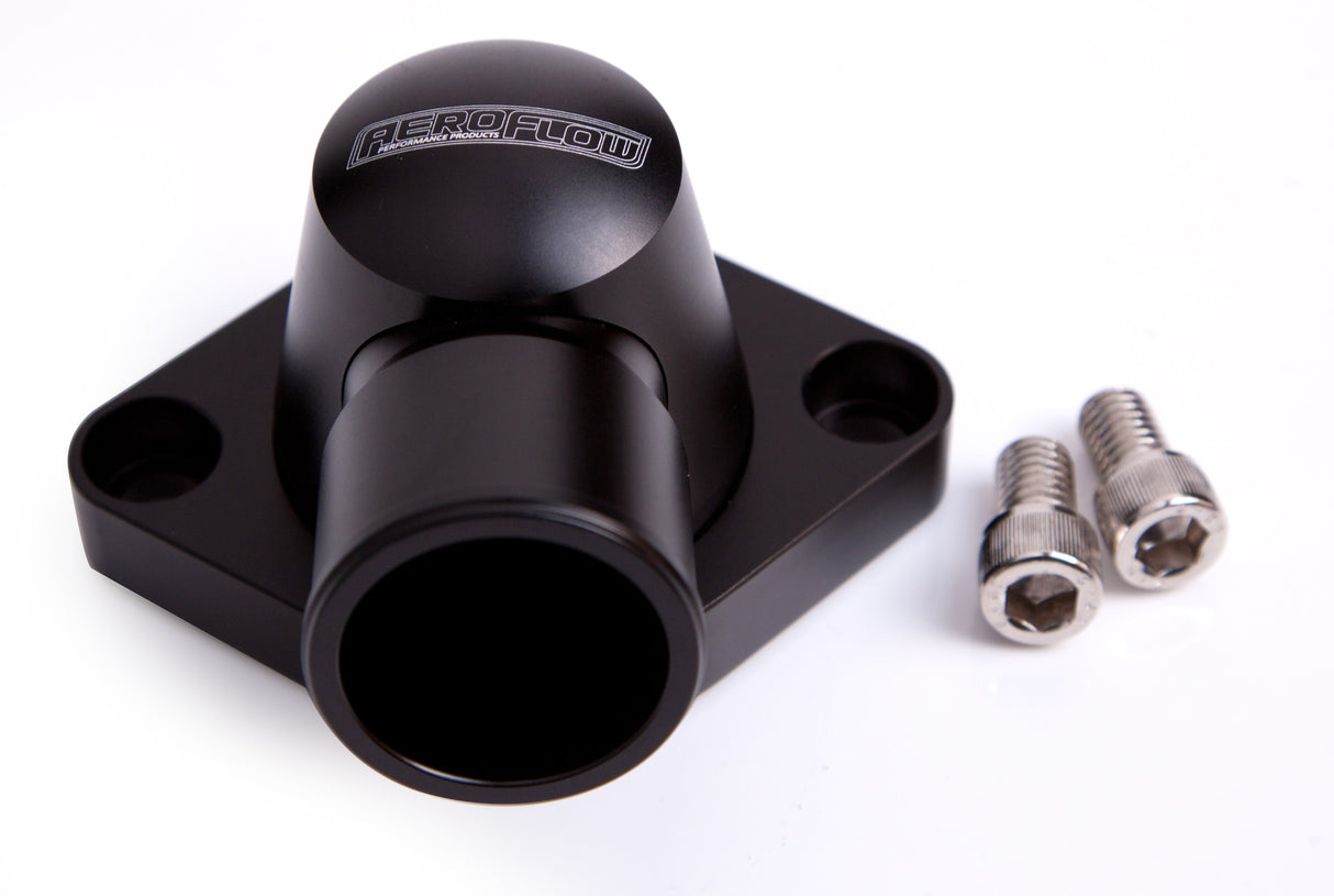 Billet Thermostat Housing SBC BBC Holden Black Swivel AF64-2034BLK - Aeroflow