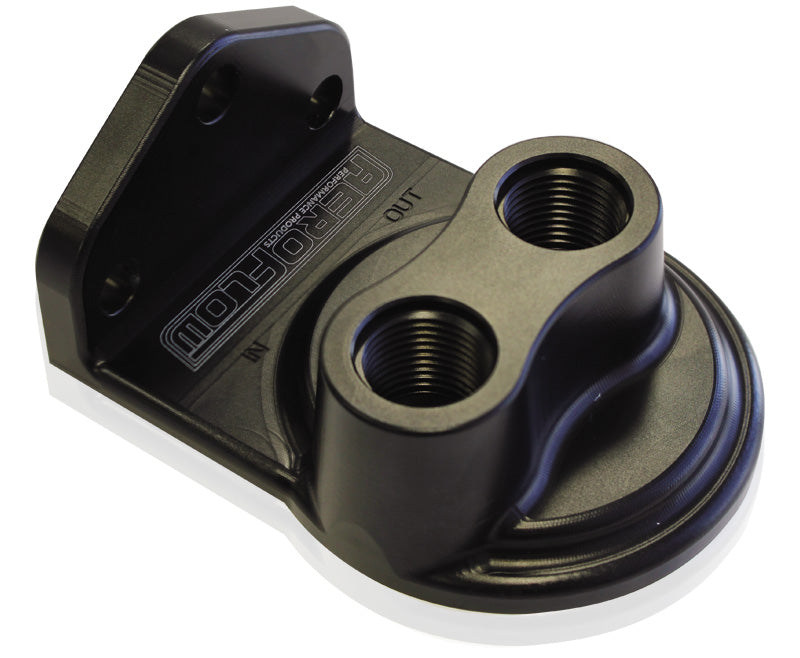 Remote Filter Head Top Entry -8 ORB Ports 3/4" Filter Threa AF64-2075 - Aeroflow