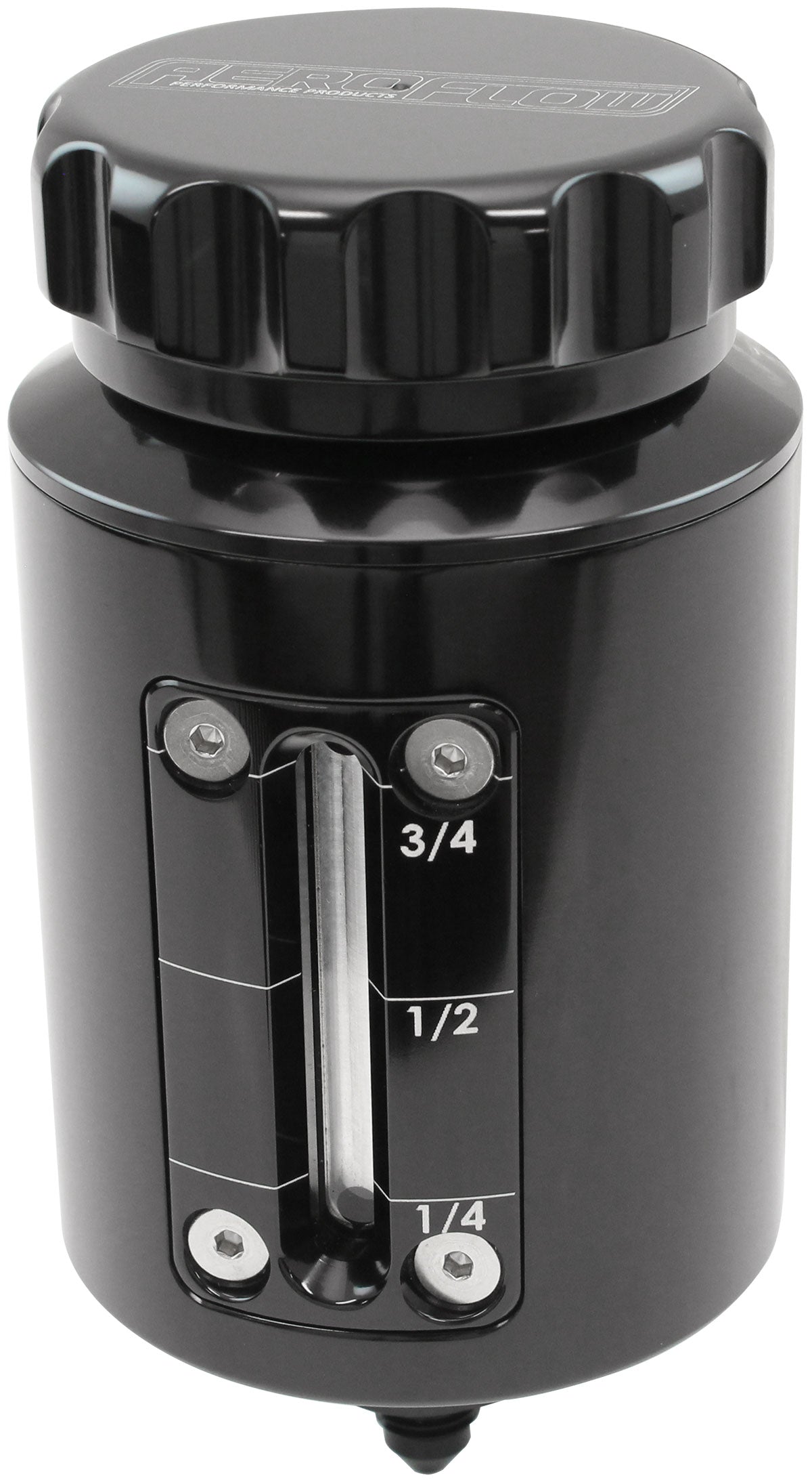 Brake Reservoir Sight Glass Remote Billet Reservoir Black Clutch AF64-2154 Blk AF64-2154BLK - Aeroflow
