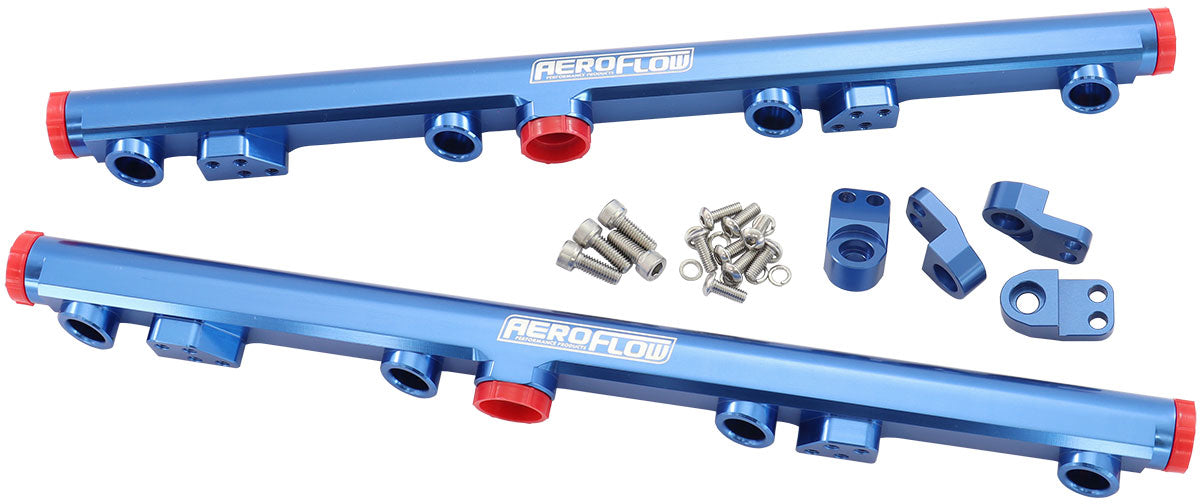 GM LS1 LS2 LS3 Fuel Rail Blue LS6 L76 L99 -8ORB LS AF64-2155 - Aeroflow