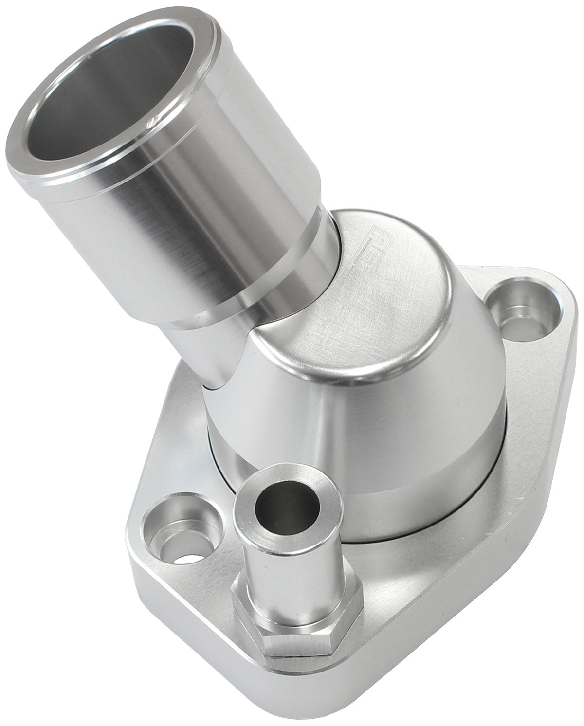 Billet Thermostat Housing Silvford Windsor 45 Deg Swivel SBF AF64-2233S - Aeroflow