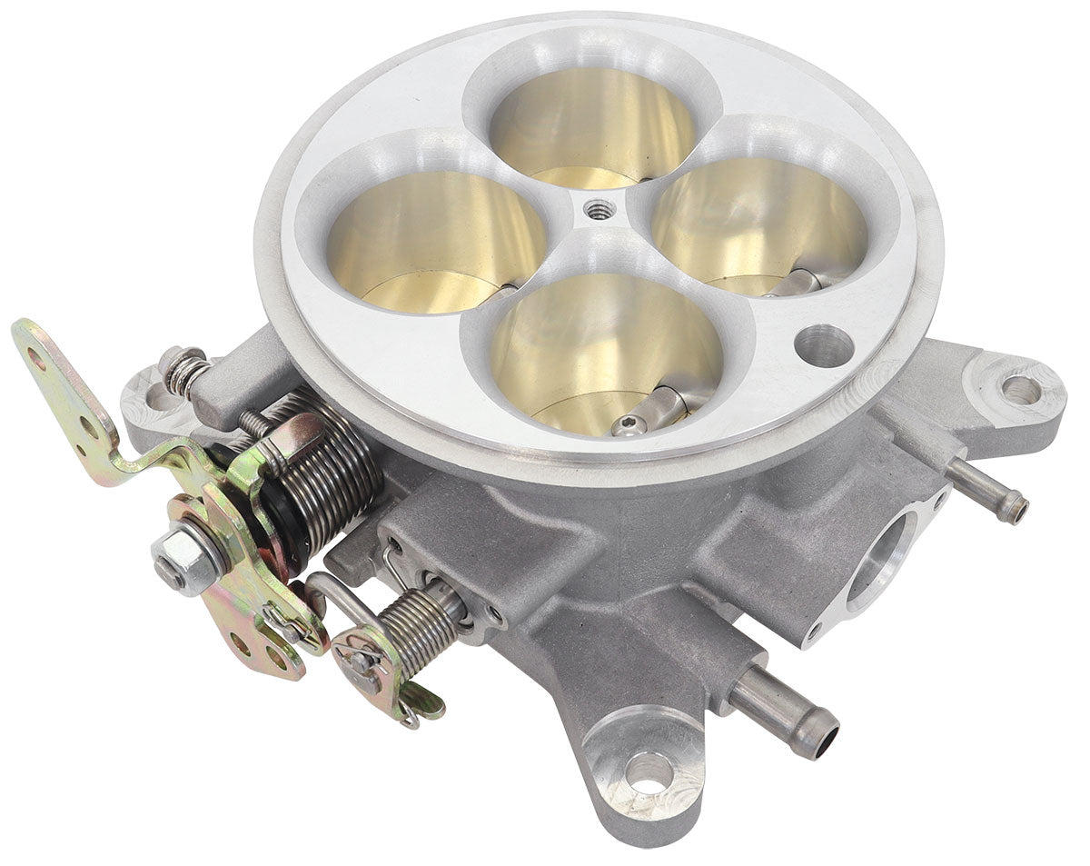 4BBL Cast Throttle Body 4150 Natural Square Bore 4 Barrell AF64-2251 - Aeroflow