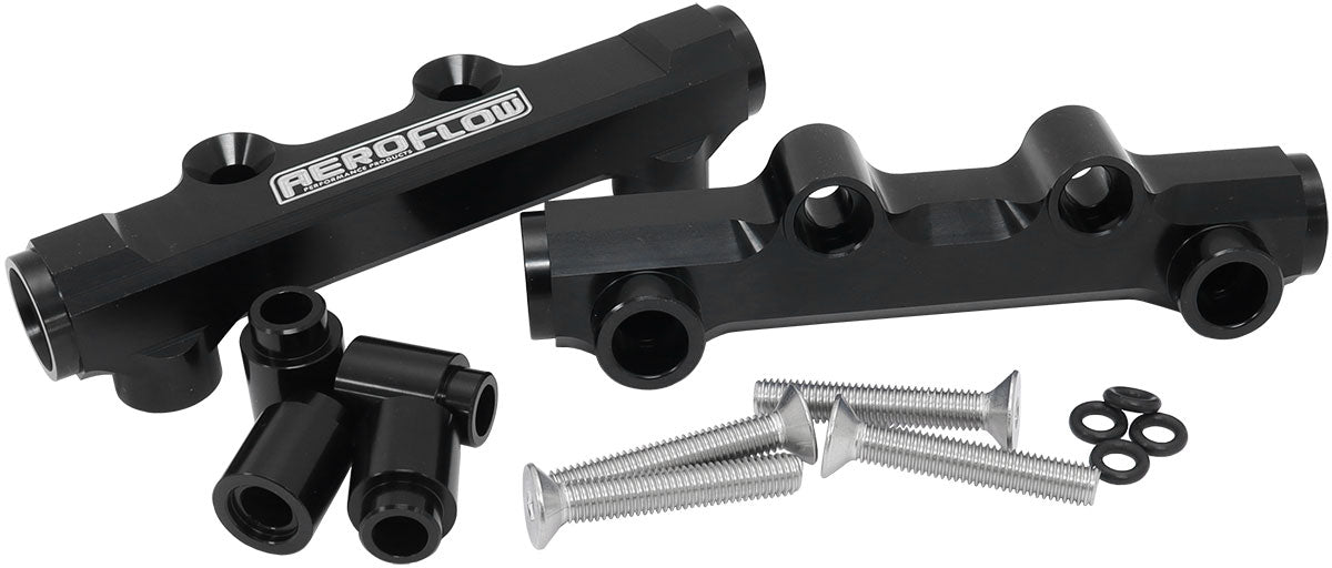 Subaru EJ20 EJ25 Fuel Rail Black Top Feed Wrx Sti Xt Gt AF64-2257BLK - Aeroflow