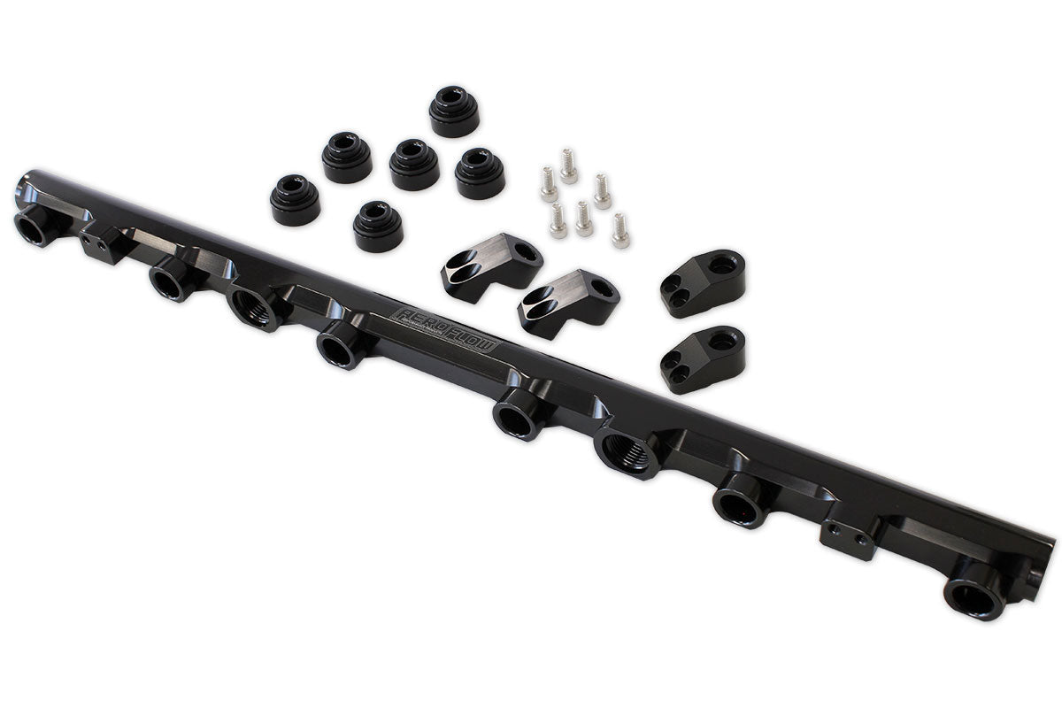 Fuel Rail Kit Suit Toyota 2JZGTE Vvti Non-Vvti Black AF64-2259BLK - Aeroflow