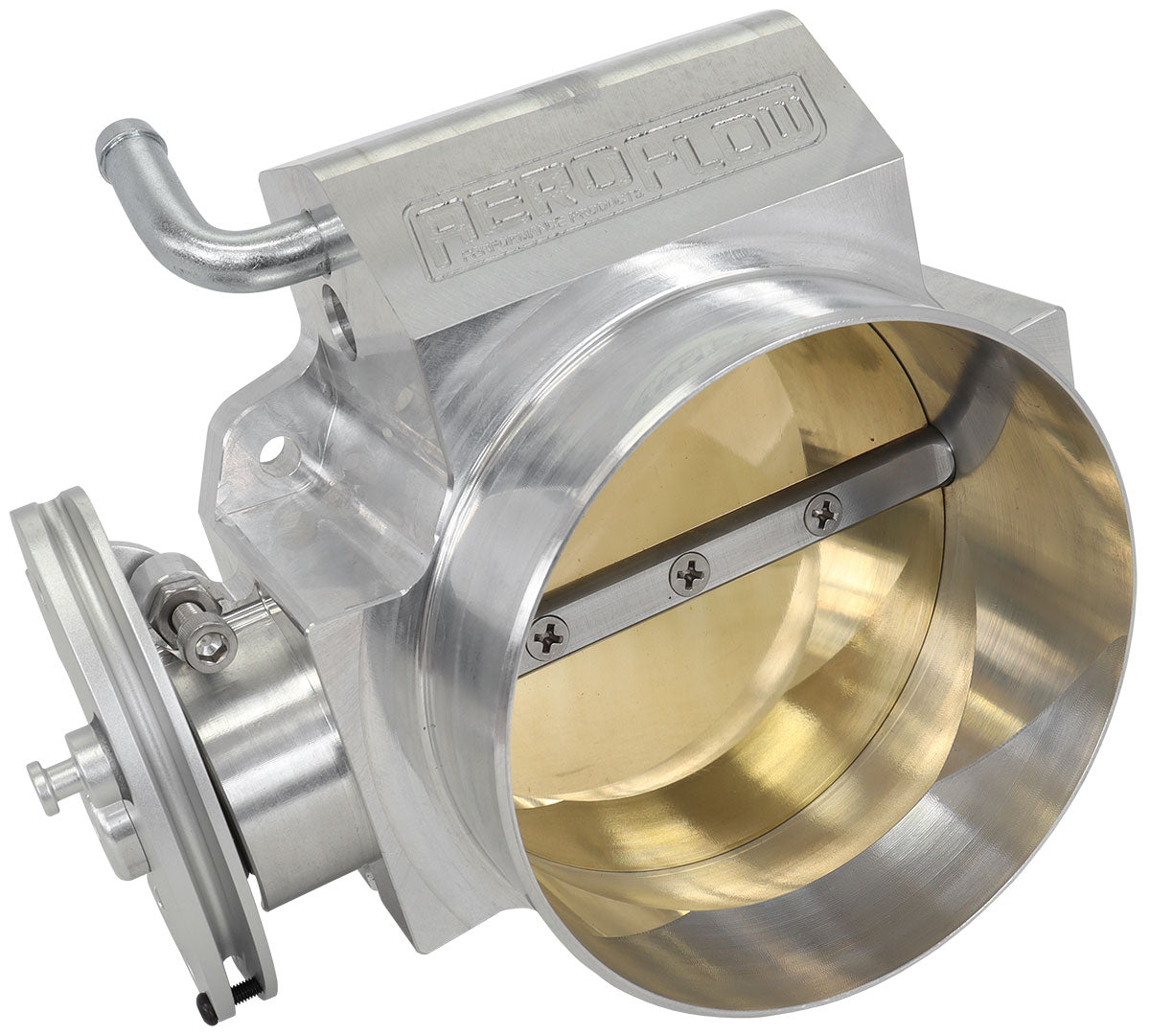 GM LS 105mm Throttle Body Polished Uses Std Idle & TPS AF64-2270 - Aeroflow