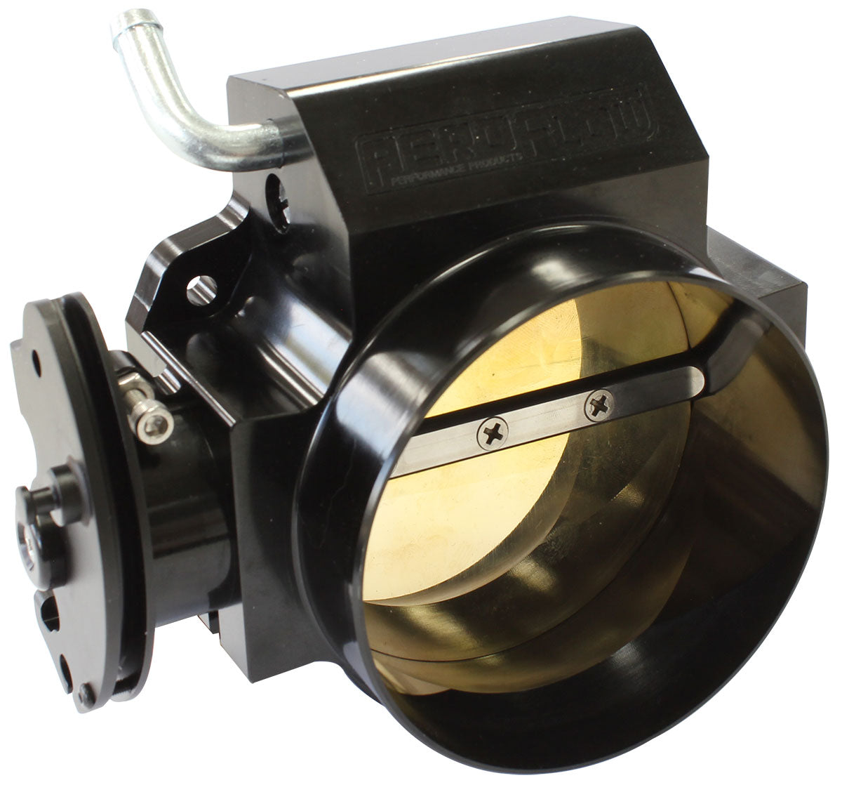 GM LS 105mm Throttle Body Black Uses Std Idle & TPS AF64-2270BLK - Aeroflow