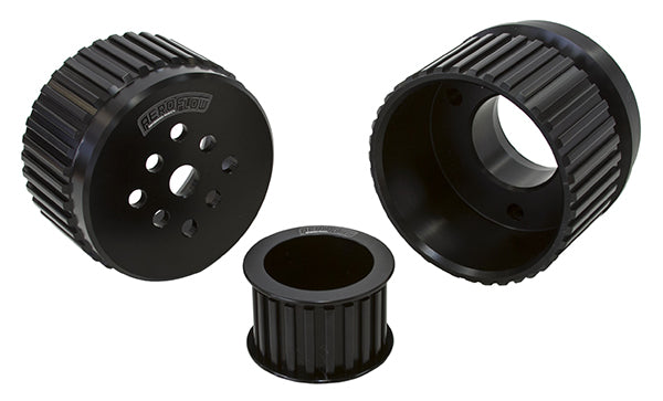Gilmer Drive Kit - Black Chev V8 With Long W/Pump AF64-3001BLK - Aeroflow
