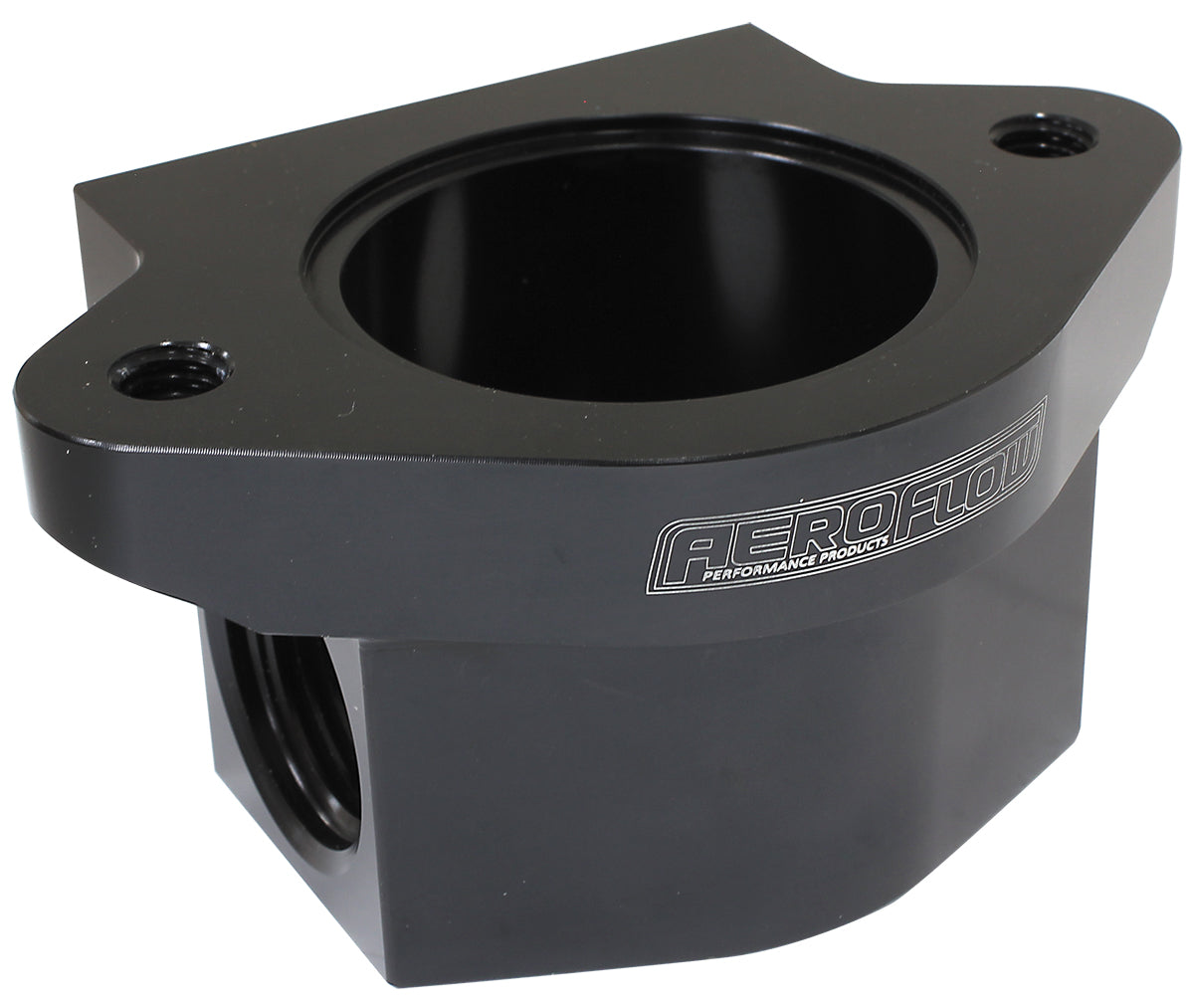 Billet Remote Thermostat Housi -12ORB Ports Each Side Chev AF64-3043BLK - Aeroflow