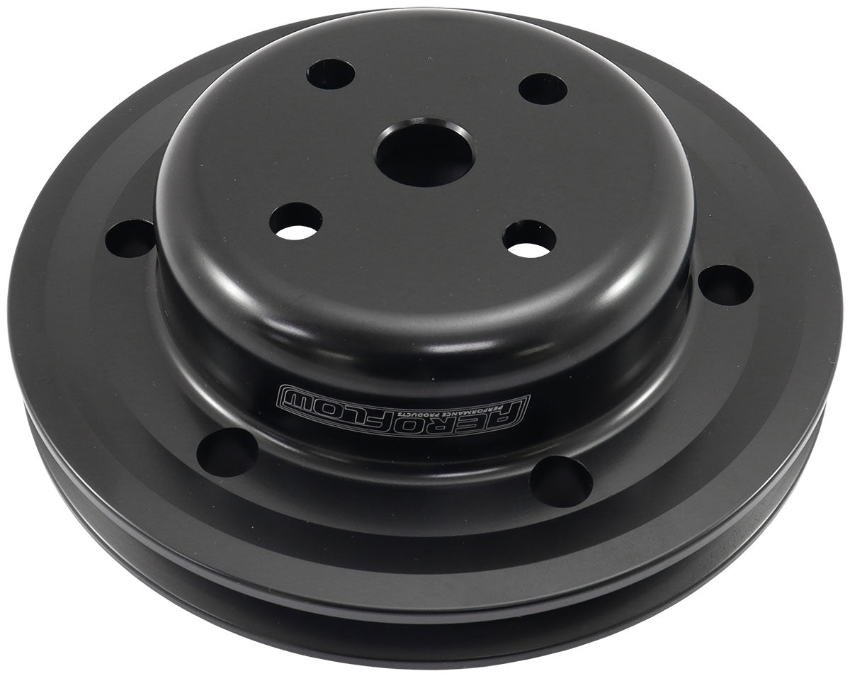 Black Water Pump V Pulley Holden V8 Hq-Wb AF64-4022BLK - Aeroflow