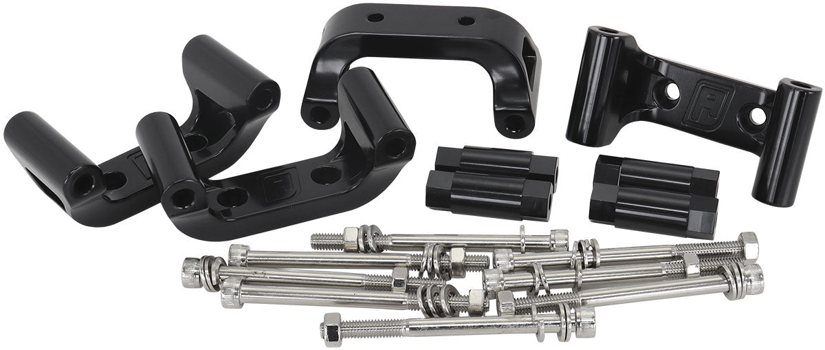 Chev LS2 /LS3 /LS7 Coil Mountsbillet Relocation Brackets AF64-4034BLK - Aeroflow