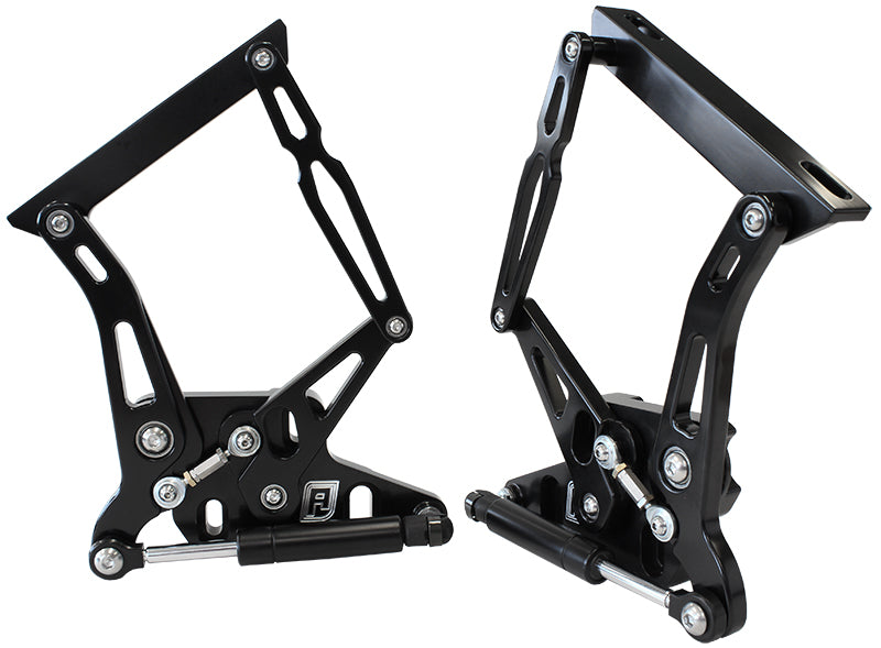 Billet Bonnet Hinge Kit Black XR Xy Ford Falcon Shiny Black AF64-4105BLK - Aeroflow