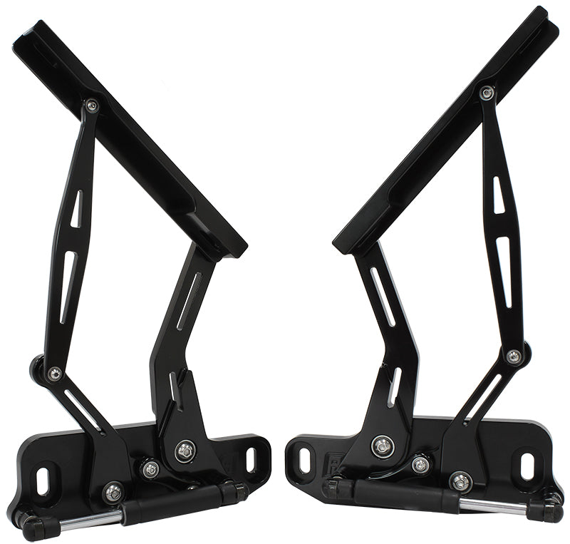 Billet Bonnet Hinge Kit Black Hq-Wb Holden, Lh-Uc Torana New AF64-4122BLK - Aeroflow