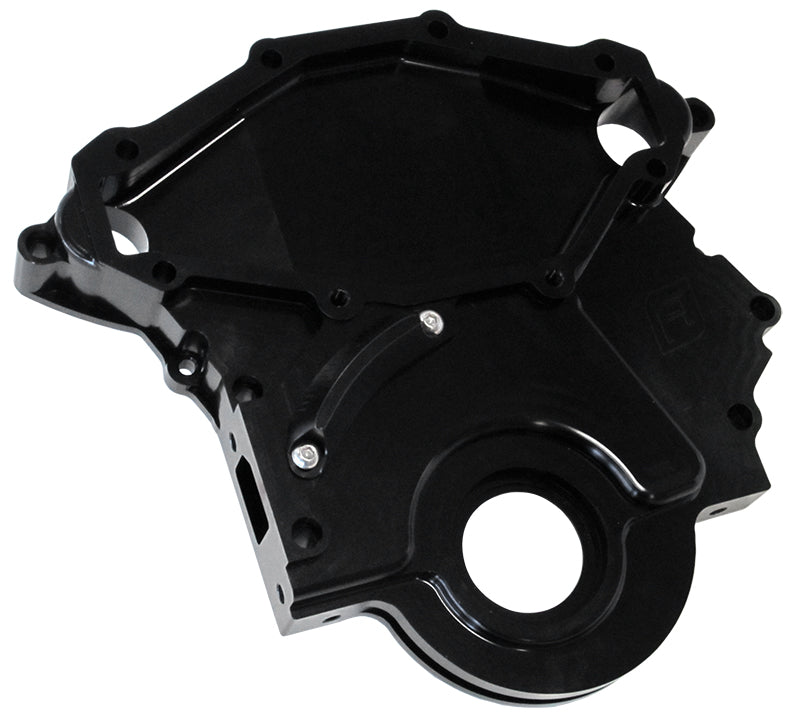 Holden 304 308 Billet Timing Cover Accepts Mech Fuel Pump AF64-4358BLK - Aeroflow