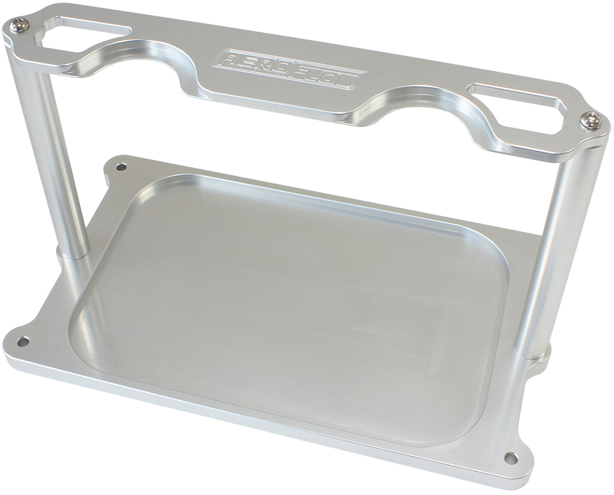 Battery Hold Down Tray Polished Billet Optima AF64-4366 - Aeroflow