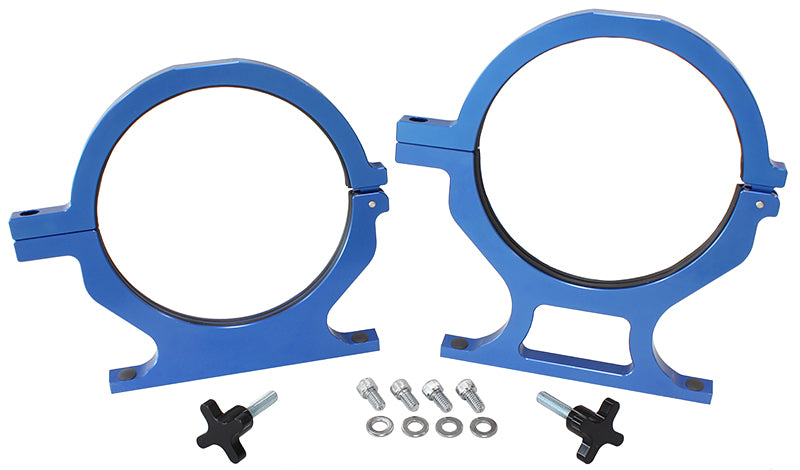 Nos Bottle Billet Brackets *Pair* Blue Nitrous AF64-5000 - Aeroflow