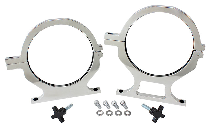 Nos Bottle Billet Brackets *Pair* Polished Nitrous AF64-5000P - Aeroflow
