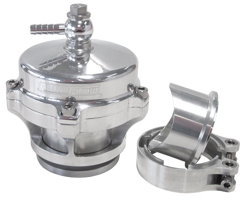 50mm Blow Off Valve Polished Finish V-Band Weld-On Flange AF64-5050 - Aeroflow