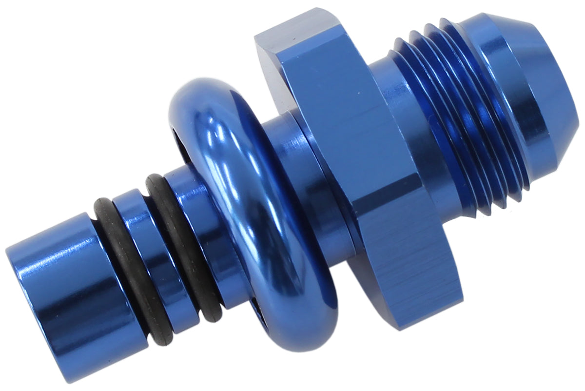 Ford EFI Regulator Adapter -8AN With .550" Shank Blue AF64-5508 - Aeroflow