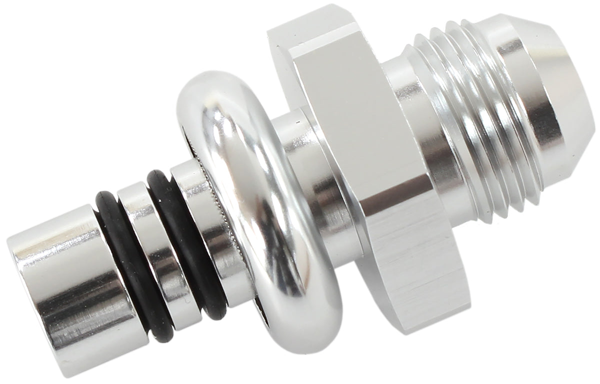 Ford EFI Regulator Adapter -8AN With .550" Shank Silver AF64-5508S - Aeroflow