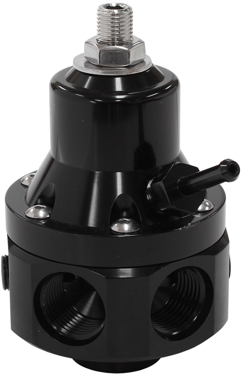 2000HP EFI Fuel Pressure Reg 4 Port -8ORB E85 Alcohol Black AF66-2060BLK - Aeroflow