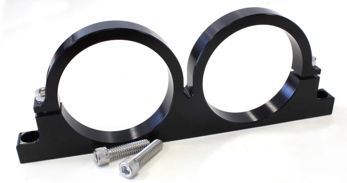 Billet Dual Bracket For 2.5" Diam Filter AF64-2150 AF66-2246BLK - Aeroflow