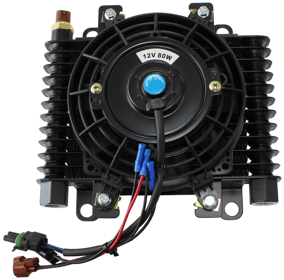 10 x 7-1/2" Comp Trans Cooler With 80w Fan & Switch -10ORB AF72-6003 - Aeroflow