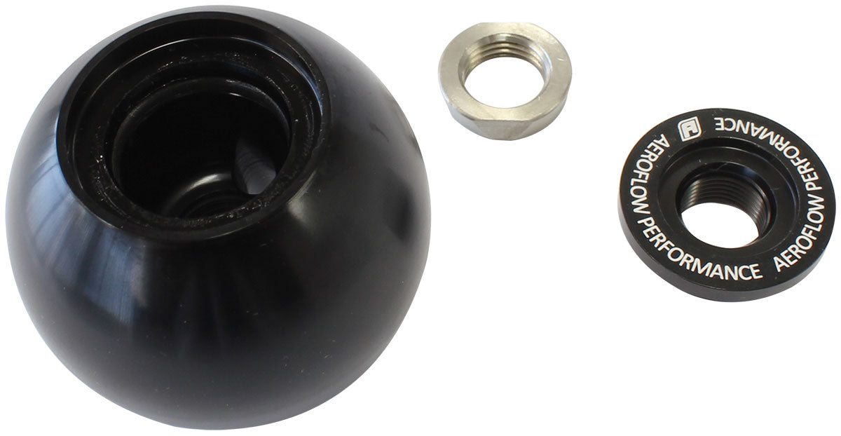 Bare Black Shifter Gear Knob No Insert No Button 1/2"-20 AF72-9905BLK - Aeroflow